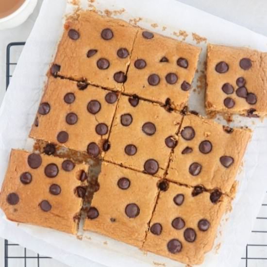 Dark Chocolate Chickpea Blondies