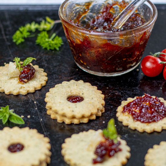 cheese shortbread linzer thins