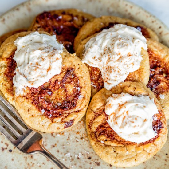 Cinnamon Roll Blender Pancakes