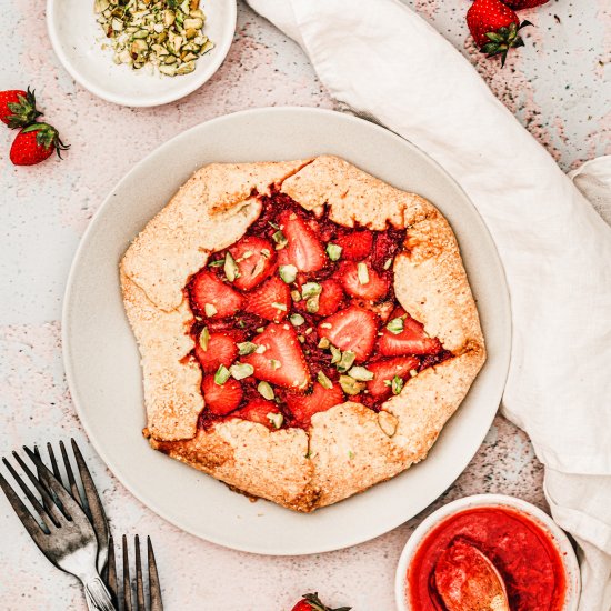 Strawberry galette