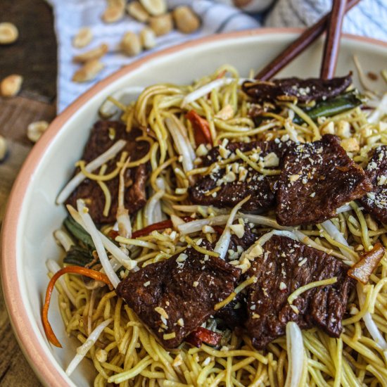 Vegan Beef Noodle Bowl