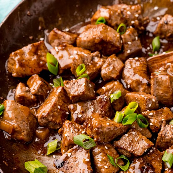 Pineapple Teriyaki Steak Tips