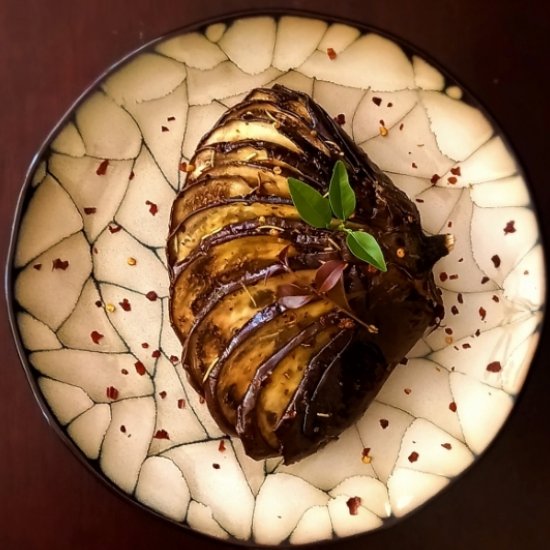 Hasselback Eggplants