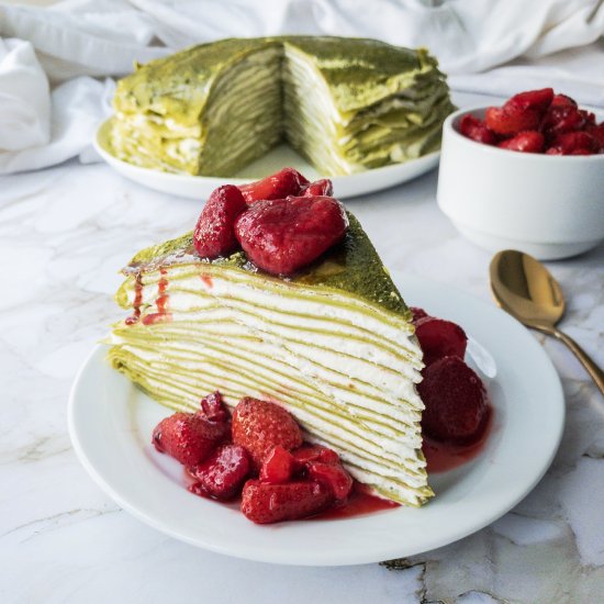 Matcha & White Chocolate Crepe Cake