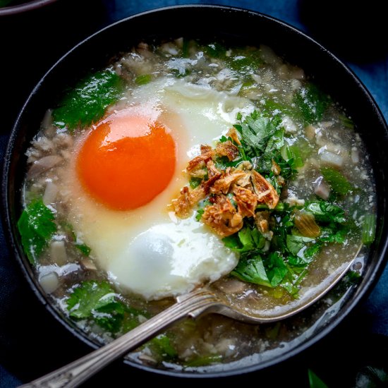 Asian chicken mushroom soup