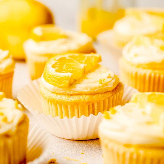 triple lemon cupcakes