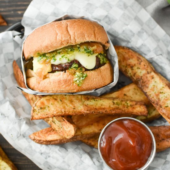 Brie & Pesto Burgers