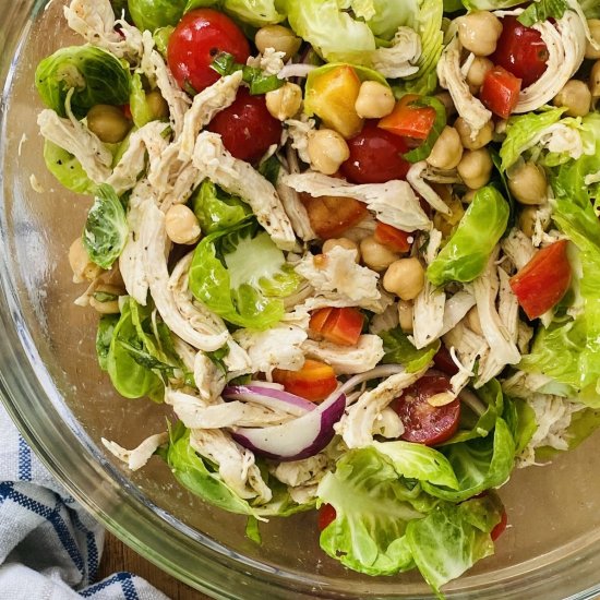 Chicken Salad with Brussels Sprouts