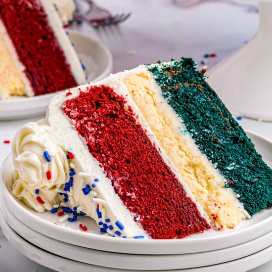 Red White and Blue Cake