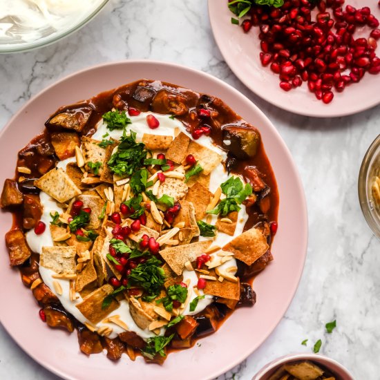 Eggplant Fatteh