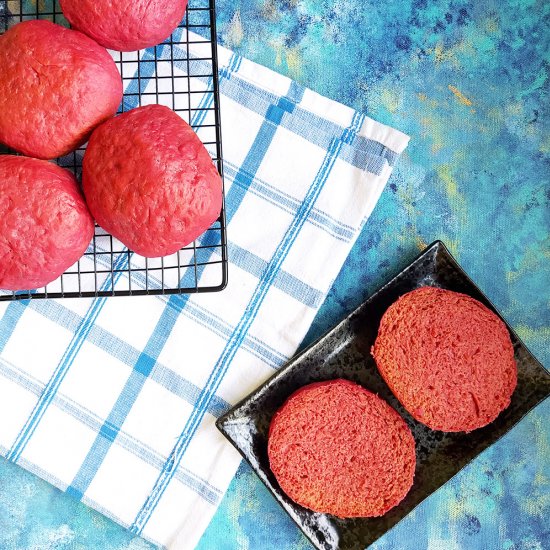 WHOLE WHEAT BEETROOT BURGER BUNS