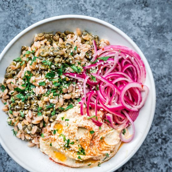 Mediterranean Lentil and Grain Bowl