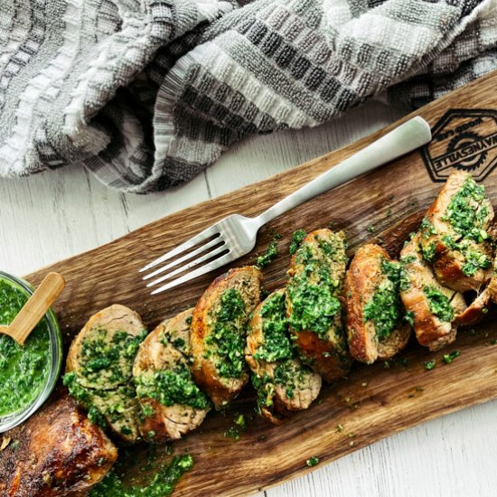 Pork Tenderloin with Herb Sauce