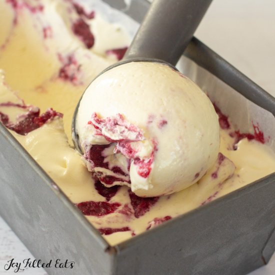 White Chocolate Raspberry Ice Cream