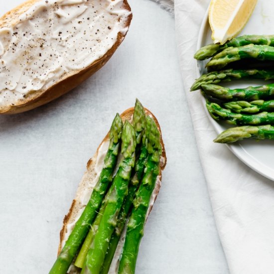 Open Faced Asparagus Sandwiches