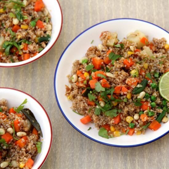 Cracked Wheat Breakfast Pilaf