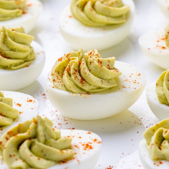 KETO AVOCADO DEVILED EGGS