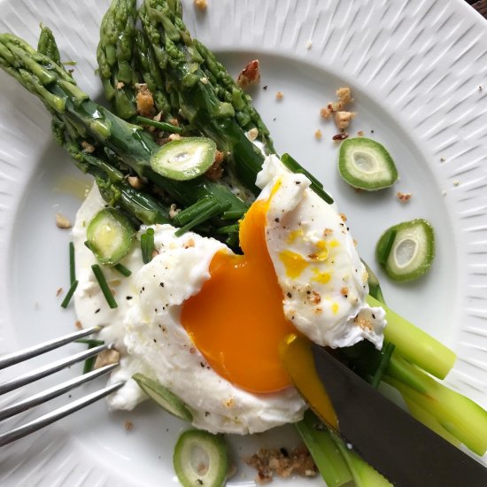 Asparagus, Almond, Egg, Feta