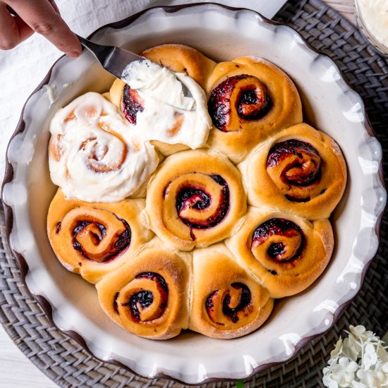 Lavender Berry Sweet Rolls