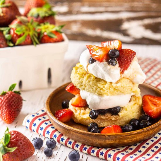 Blueberry Strawberry Shortcake