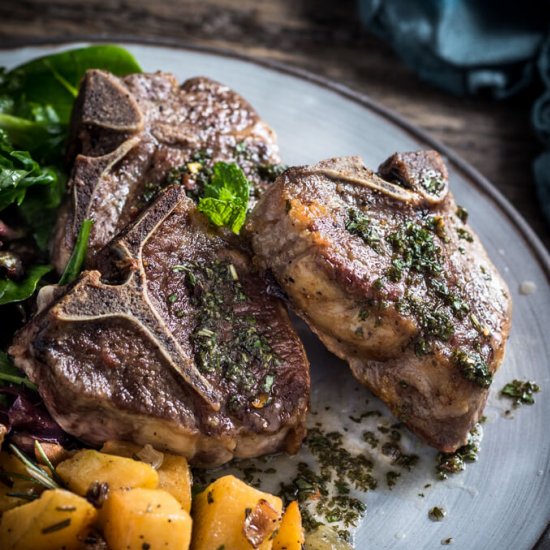 Lamb Chops with Mint Sauce