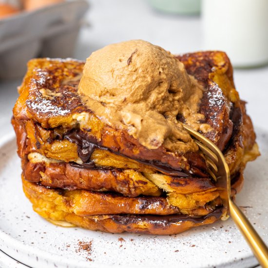 Stuffed Coffee Brioche French Toast