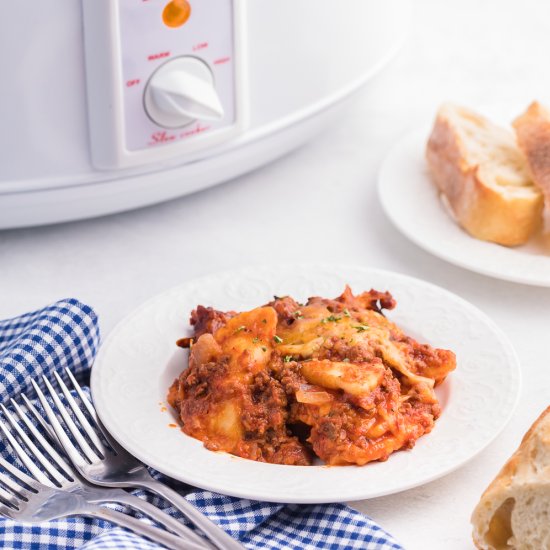 Slow Cooker Ravioli Lasagna