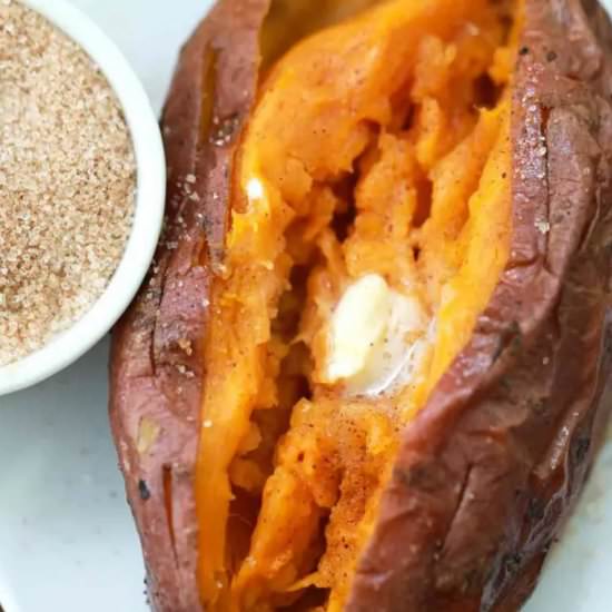 Air Fryer Baked Sweet Potatoes