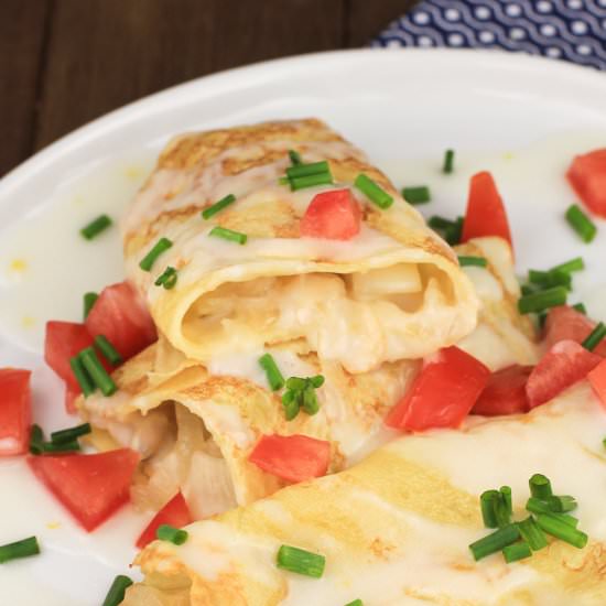 Chicken and Potato Crepes