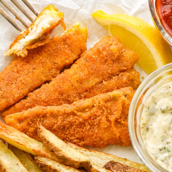 Air Fryer Fish and Chips