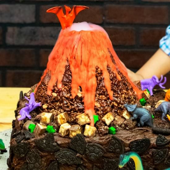 Erupting Volcano Cake