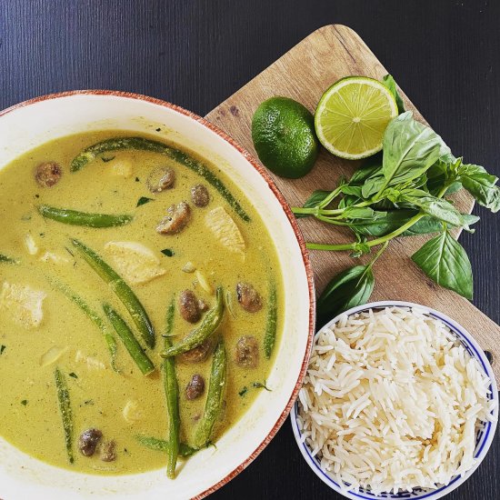 Thai green curry w/ homemade paste