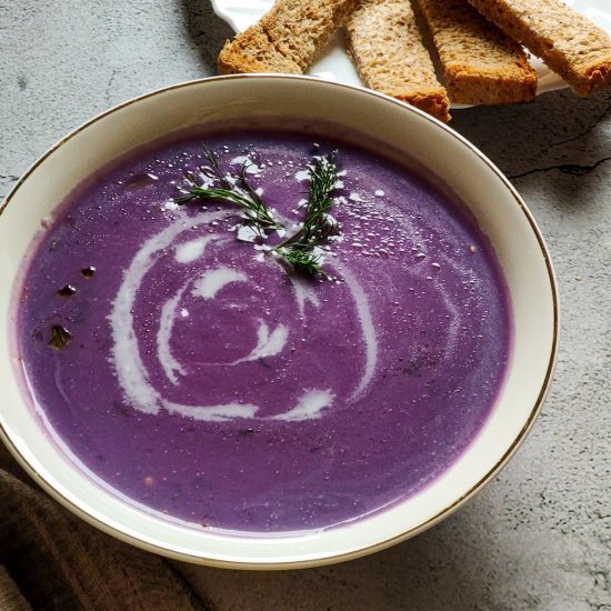 Red cabbage soup