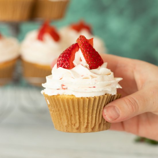 Strawberry Filled Cupcakes