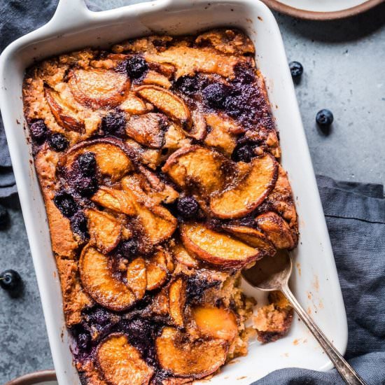 Vegan Brown Butter Peach Cobbler