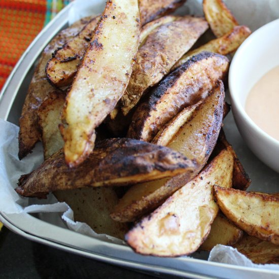 Air Fryer Spicy Potato Wedges