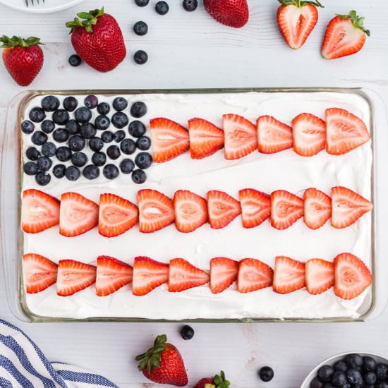 Red White and Blue Poke Cake