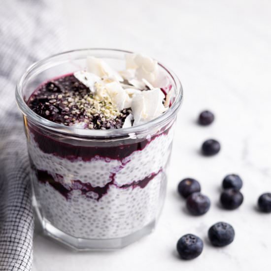 Blueberry Coconut Chia Pudding