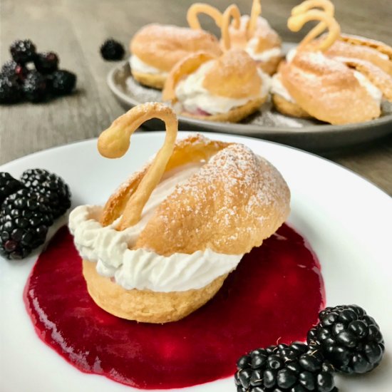 Vegan Choux Swans