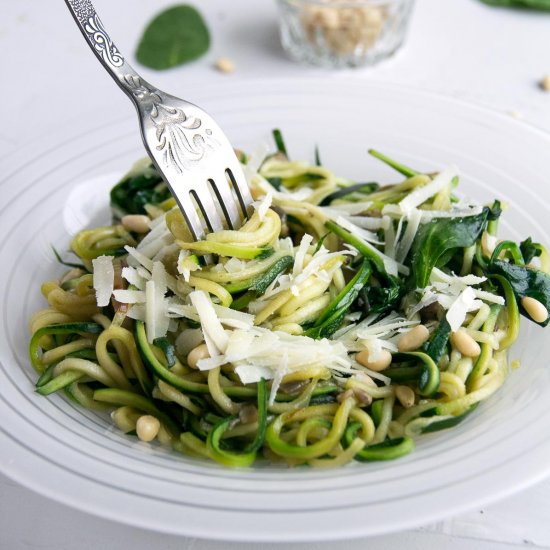 Healthy Zoodles With Parmesan