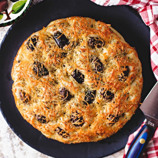 Easy Greek Olive Focaccia