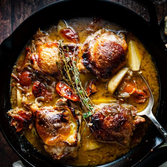 Vinegar braised chicken