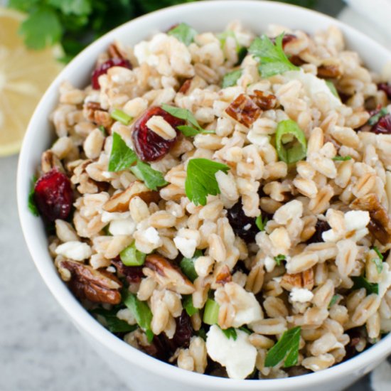 Farro SaladFarro Salad with Cranber