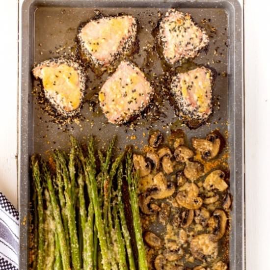 Sheet Pan Tuna Steak Dinner