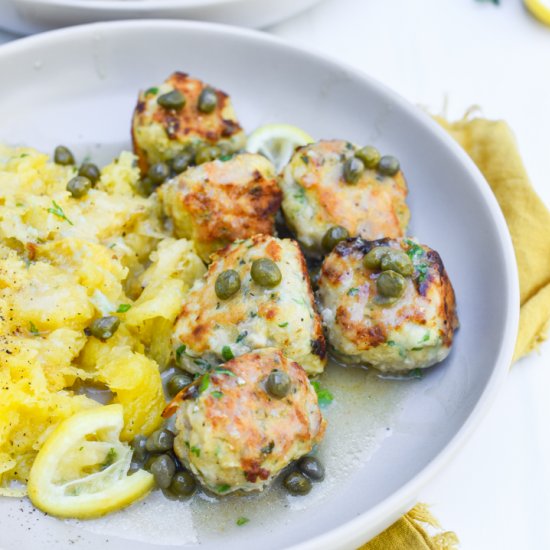 Whole30 Chicken Piccata Meatballs