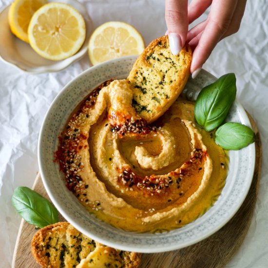 Sun-Dried Tomato and Basil Hummus