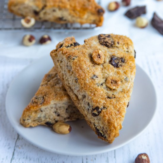 Chocolate Hazelnut Scones