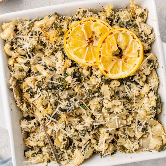 Spinach Artichoke Mac & Cheese