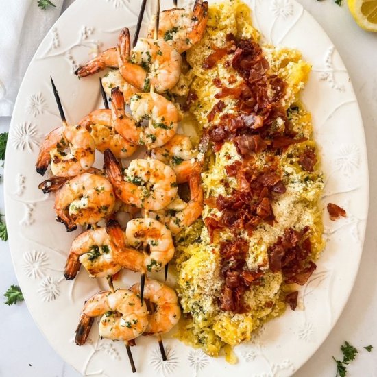 Garlic Shrimp & Spaghetti Squash