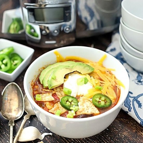 Crockpot Chicken Enchilada Soup